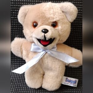 "Snuggle" Fabric Softener     Tan Teddy Plush Bear with Blue Ribbon